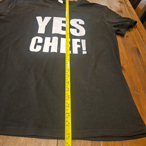 Men's Unbranded Black White Yes Chef! Short Sleeve Tee L - Picture 7 of 7